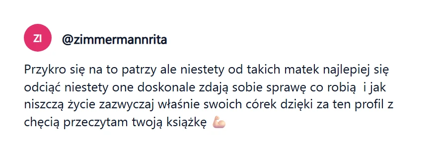 Komentarz: dzięki za profil, z chęcią przeczytam twoją książkę